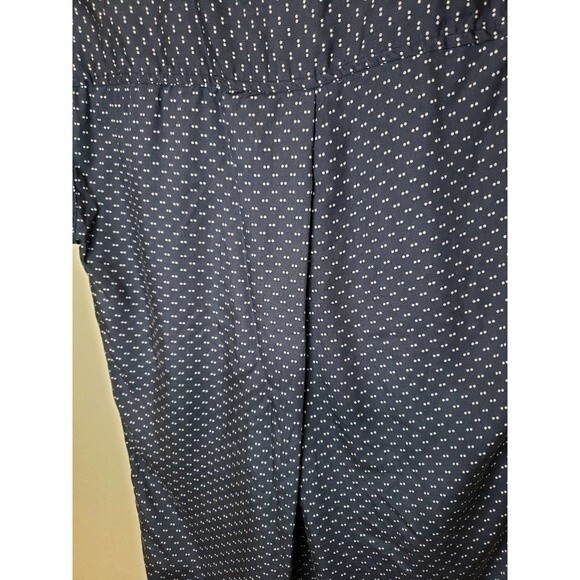 Jachs Girlfriend - Navy w/White Dots, Button Front Short Sleeve Shirt - Small - Picture 7 of 9